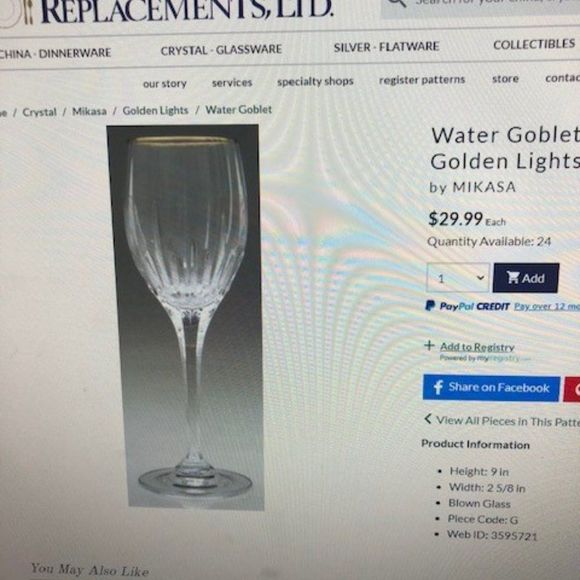 HOST PICK! Mikasa Golden Lights Goblet NWOT - Picture 5 of 5